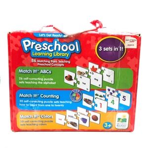 Preschool Learning Library 3 Sets In 1 ABCs Counting Colors Set Age 3+